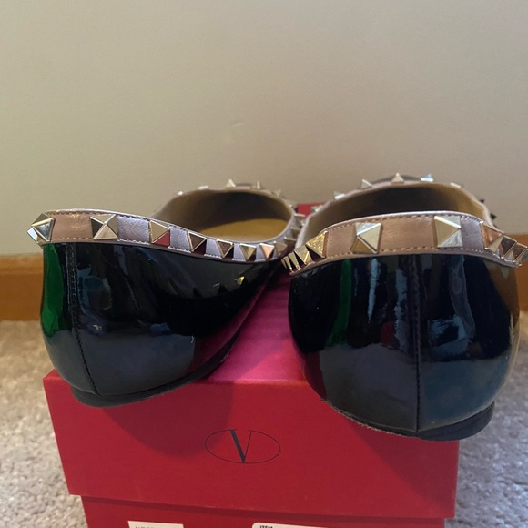 Valentino Garavani Rockstud Pointed Toe Ballerina Flat - Picture 13 of 13